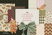 Old Winter Atelier Christmas Paper, a Background Graphic by Muse Artist (Thumbnail 1 of 13)