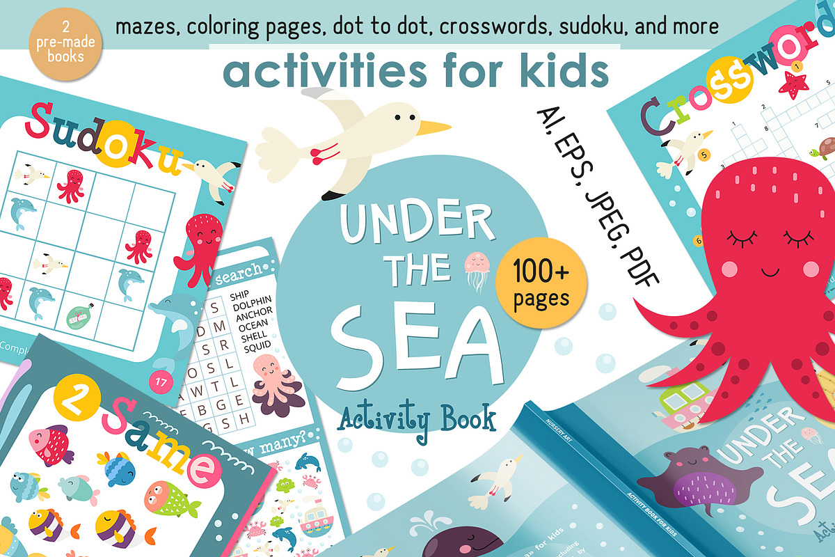 Under the Sea Activity Book for Kids, an Education Illustration by Nursery Art (Photo 1 of 8)