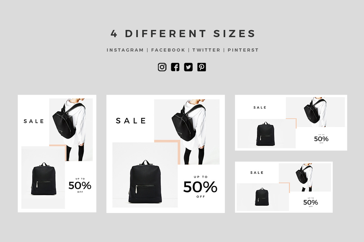 Fashion Social Banner Pack, a Social Media Template by MinimalStudioCo (Photo 5 of 6)