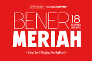 Bener Meriah - Sans Serif Family, a Sans Serif Font by Afkari Studio (Thumbnail 1 of 12)