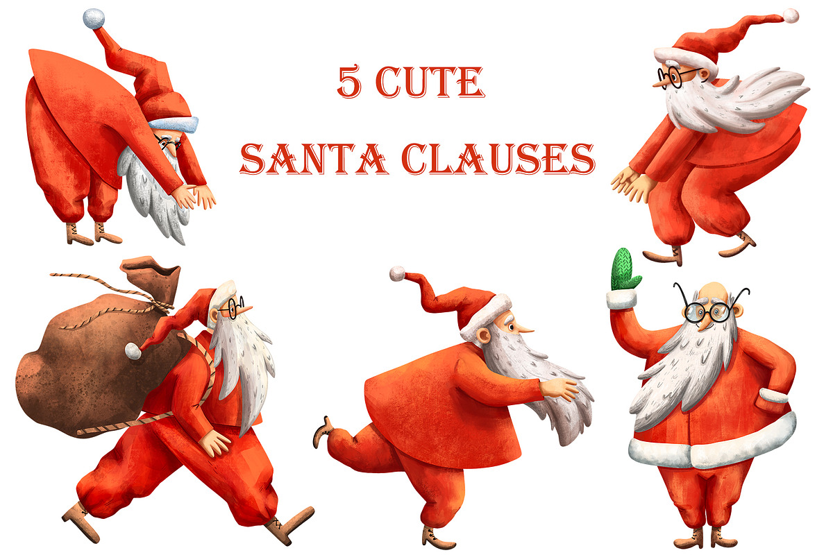 Christmas Story - Clipart Set, an Illustration by Mashamashastu (Photo 2 of 13)