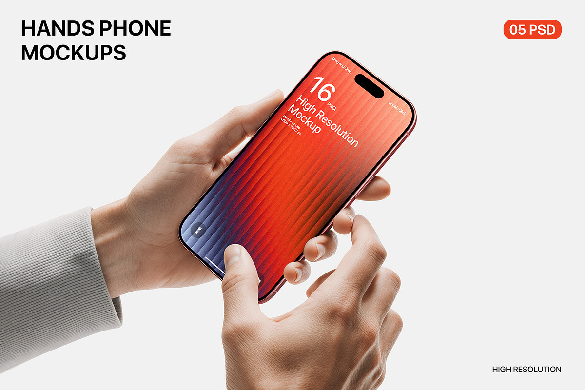 Holding iPhone 16 Pro Max Mockup, an iPhone Mockup by RamStudio2 (Photo 1 of 8)