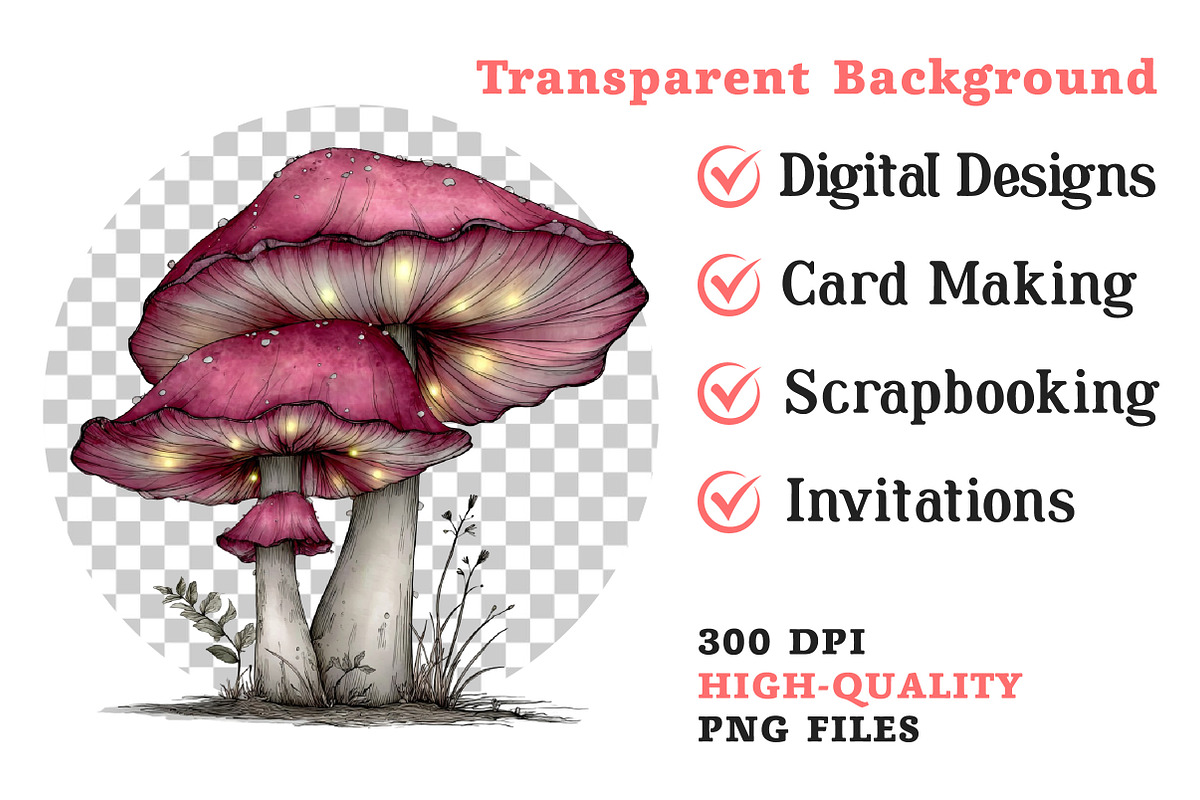 Whimsical Mushroom Clipart, an Illustration by Dream Creation (Photo 7 of 7)