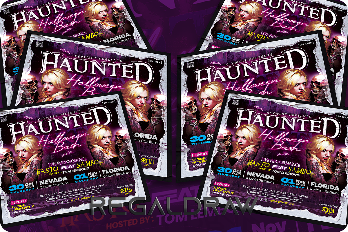 Halloween Flyer, a Flyer Template by regalDRAW (Photo 3 of 3)