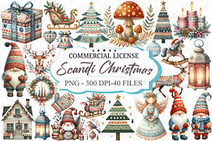 Scandi Christmas Clipart, an Illustration by designcity5