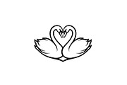 Swan Love Silhouette SVG Bundle, an Illustration by Designs_River (Thumbnail 18 of 31)