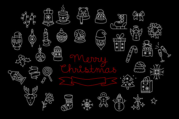 Merry Christmas Holiday Elements