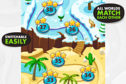 Wooden GUI and Game Level Map BUNDLE, an Illustration by wowu (Thumbnail 14 of 17)