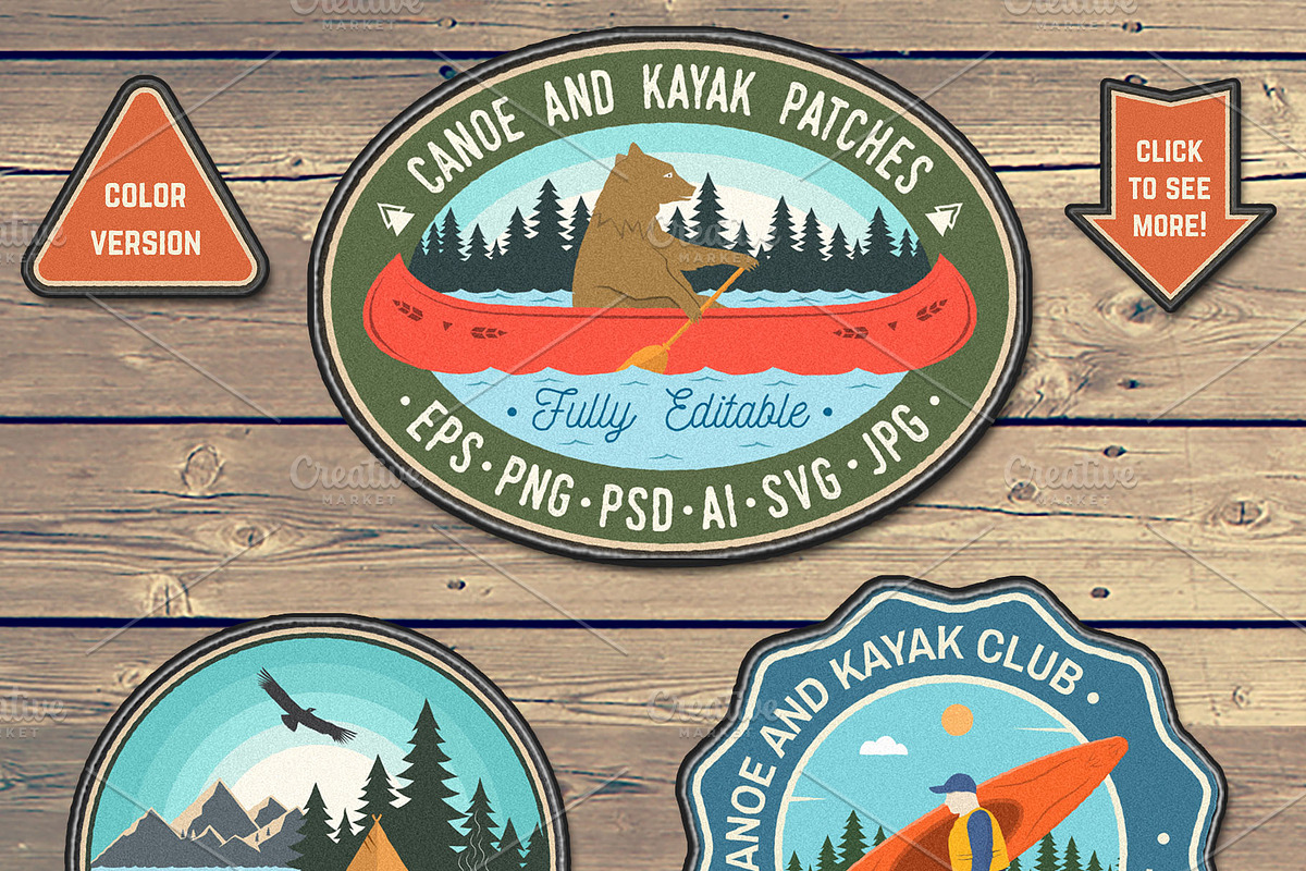 Outdoor Adventure Patches/Badges, a Branding & Logo Template by sivVector (Photo 5 of 8)
