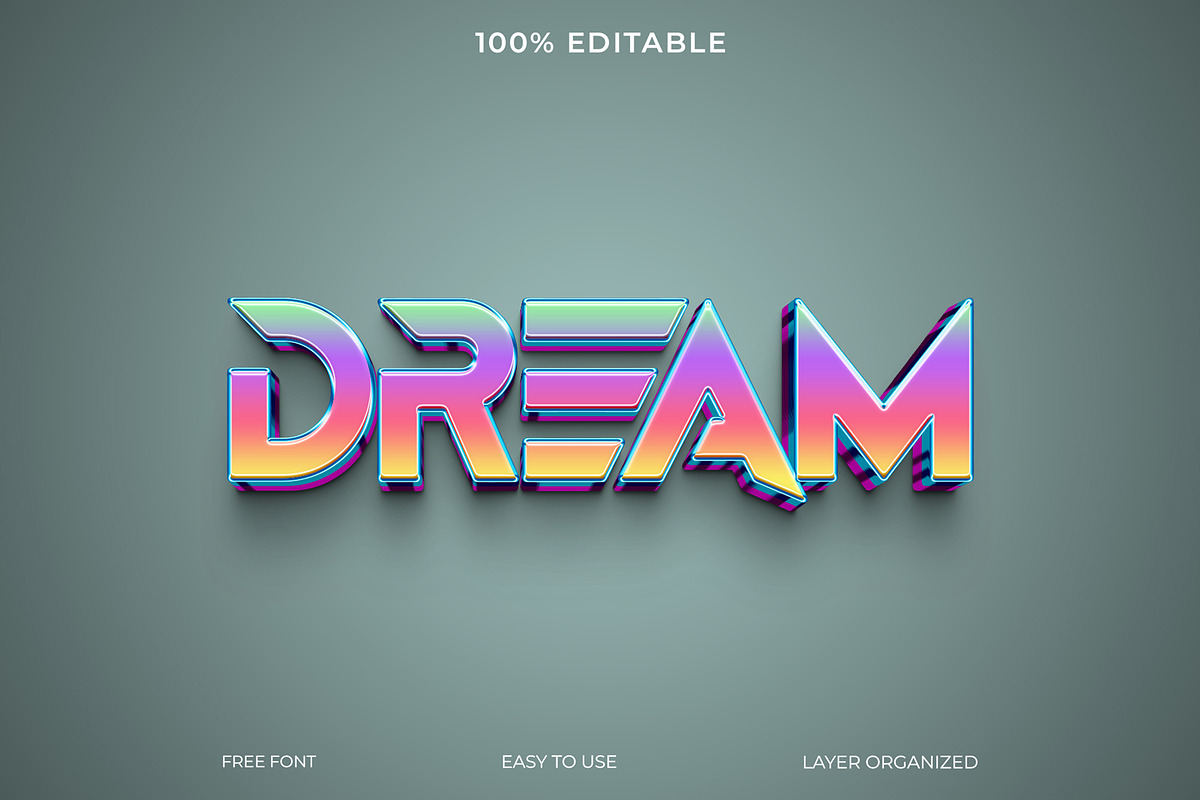 Coloring Dream 3D Text Effect, a Layer Style Add-On by Imamul001 ...