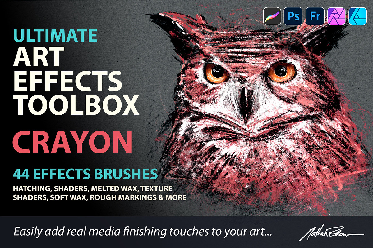 Ultimate Art Effects Toolbox Crayon, a Brush Add-On by Nathan Brown (Photo 1 of 5)