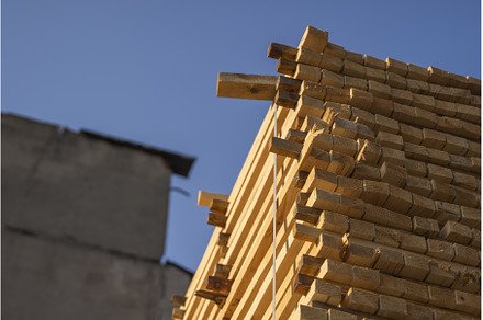 Storage of piles of wooden boards on, an Industrial Photo by volodymyrshtun13795