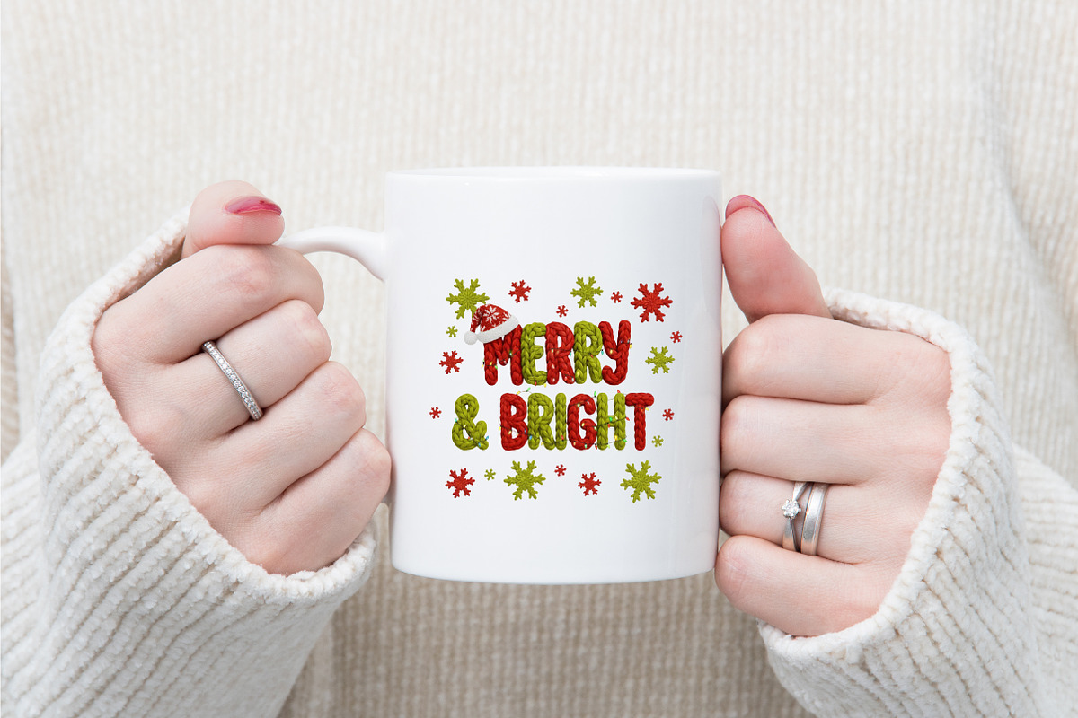 Merry and Bright Png Yarn Christmas, an Illustration by designcity5 (Photo 1 of 8)