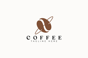 Coffee Bean Orbital Planet Logo, a Branding & Logo Template by Signatoro