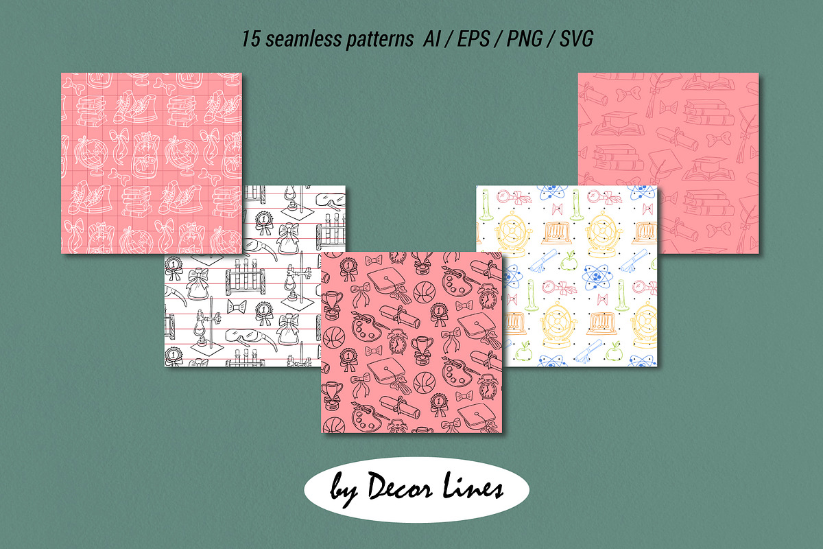 Back To School Doodles With Bows, an Education Illustration by Decor Lines (Photo 11 of 16)