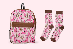 Pink Butterflies Pattern