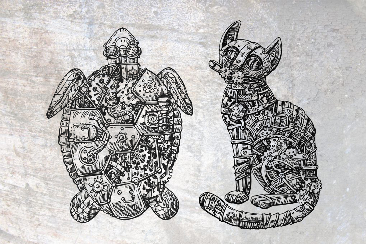 Steampunk illustrations 3. Animals, a Graphic by Steshnikova (Photo 3 of 7)