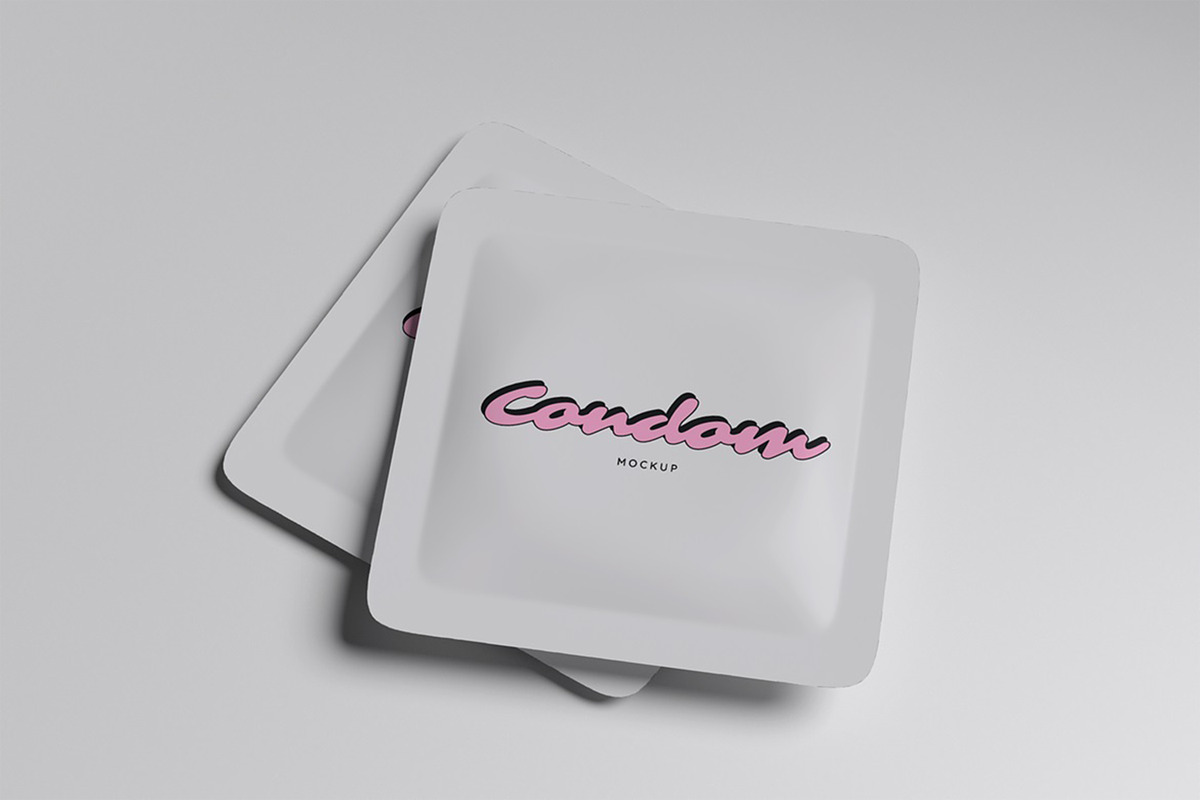 Condom Mockup, a Packaging Mockup by HanaSaka_Studio (Photo 1 of 5)
