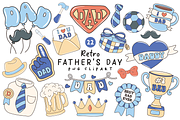 Retro Father's Day PNG Clipart, a Seasonal Illustration by LemonDesign (Thumbnail 1 of 3)
