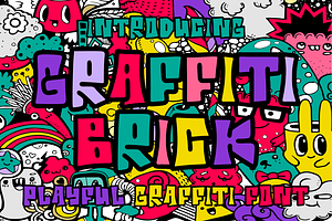 Graffiti Brick - Graffiti Font, a Font by PutraCetol Studio