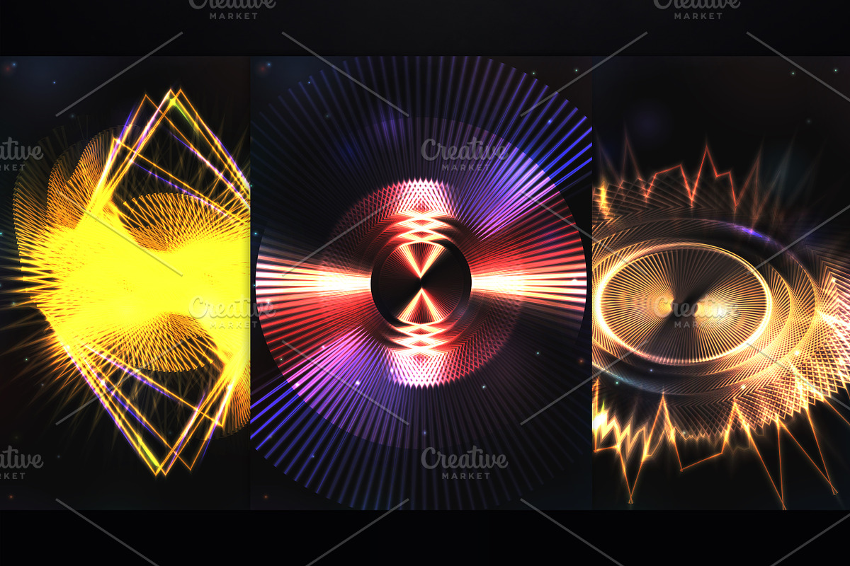SET  21  Shining abstract background, a Flyer Template by Nadin_Lebedeva (Photo 5 of 10)