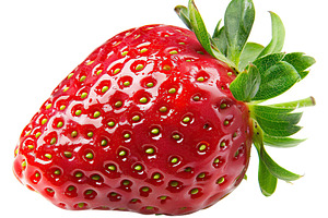 Red strawberry isolated on white background, a Food & Drink Photo by AlyaAnd
