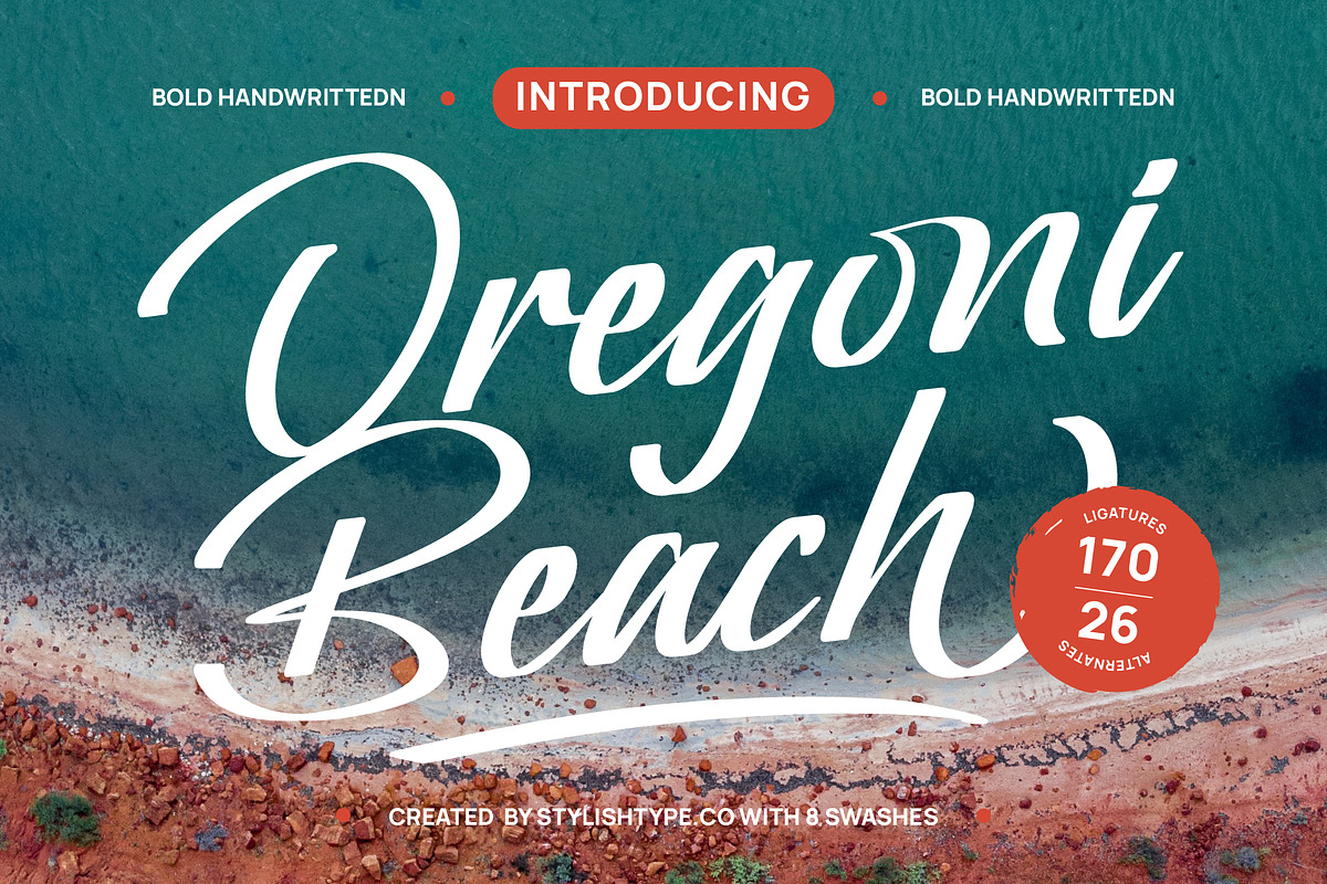 Oregoni Beach Bold Handwritten Font, a Script Font by stylishtype.co (Photo 1 of 20)