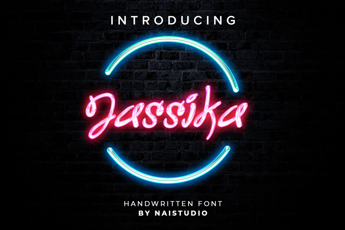 Jassika - Elegant Handwritten Font, a Script Font by Naistudio (Photo 1 of 5)