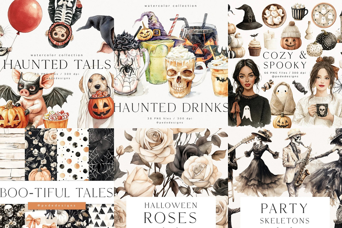 Halloween Mega Bundle 750+, a Seasonal Illustration by PeDe Designs (Photo 2 of 9)