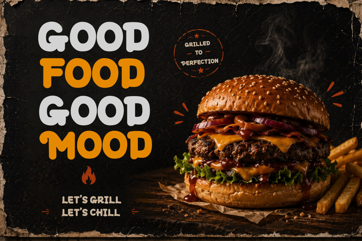 Rasa Panggang – Burger Display Font, a Handwritten Font by trabaskriya (Photo 5 of 11)