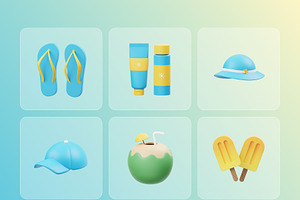 Summertime 3D Icon