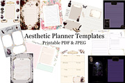 Aesthetic Planner Templates, a Stationery Template by Victoria Obscure (Thumbnail 3 of 3)