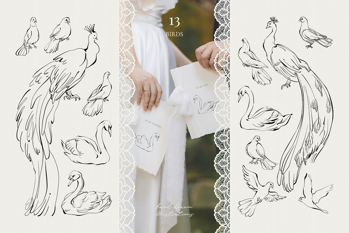 Vintage Wedding Line Art Collection, an Object Illustration by Berentine.art (Photo 13 of 14)
