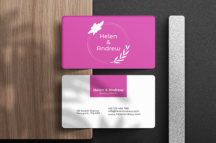 Wedding Planner Business Card, a Business Card Template by Smashing_Studio