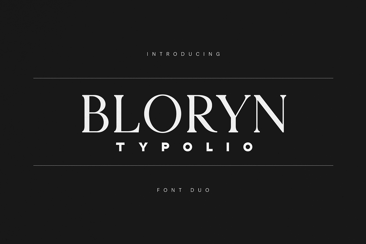Bloryn & Typolio - Elegant Font Duo, a Serif Font by Only Fonts (Photo 1 of 10)