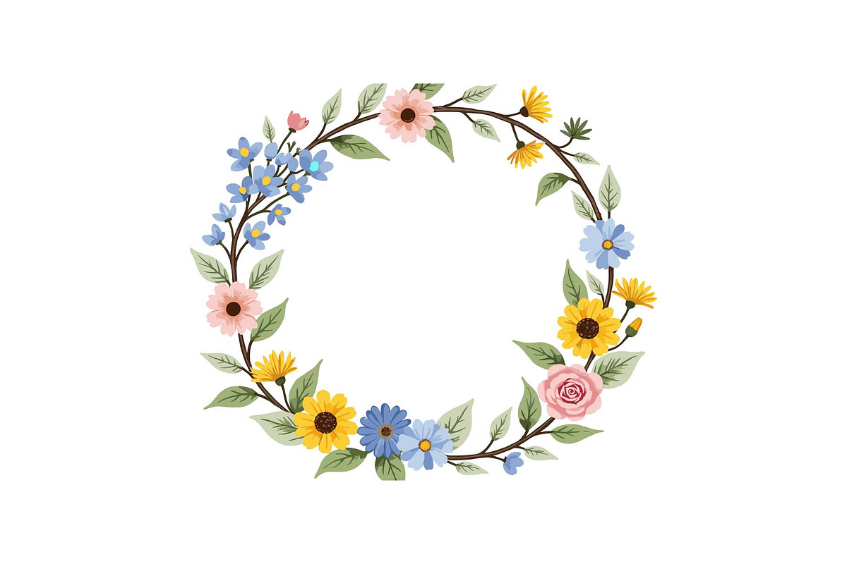 Spring Floral Wreath SVG Bundle, a Graphic by Gfx_Store (Photo 3 of 13)