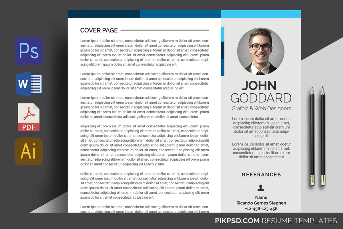 Clean Modern Resume Set, a Resume Template by graphicforest (Photo 5 of 5)