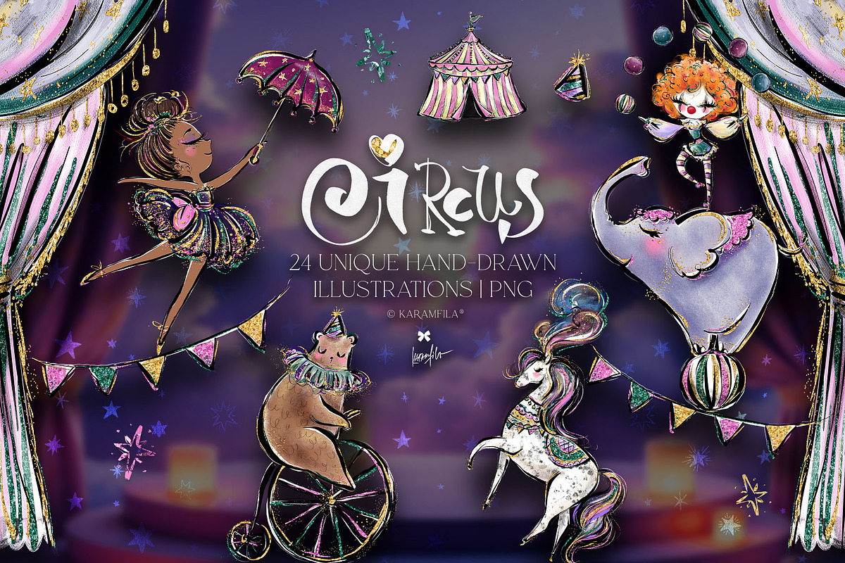 Circus Graphics Clipart PNG, a Sport Illustration by KaramfilaS (Photo 1 of 7)