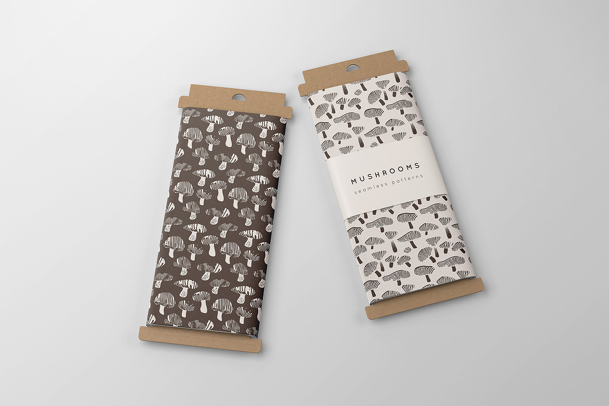 Mushrooms. Seamless Patterns Set, a Pattern Graphic by Curly_Pat (Photo 2 of 5)