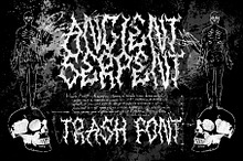ANCIENT SERPENT- Trash Metal Font
