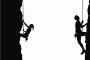 Adventure Climbers Silhouette Set, an Illustration by jahid234 (Thumbnail 17 of 21)