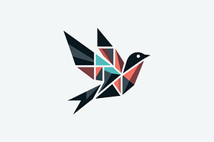 Abstract flying bird logo design, a Branding & Logo Template by Vectorium Studio