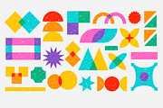 Abstract Geometric Grunge Clipart, a Decorative Illustration by Anna Studio (Thumbnail 9 of 12)