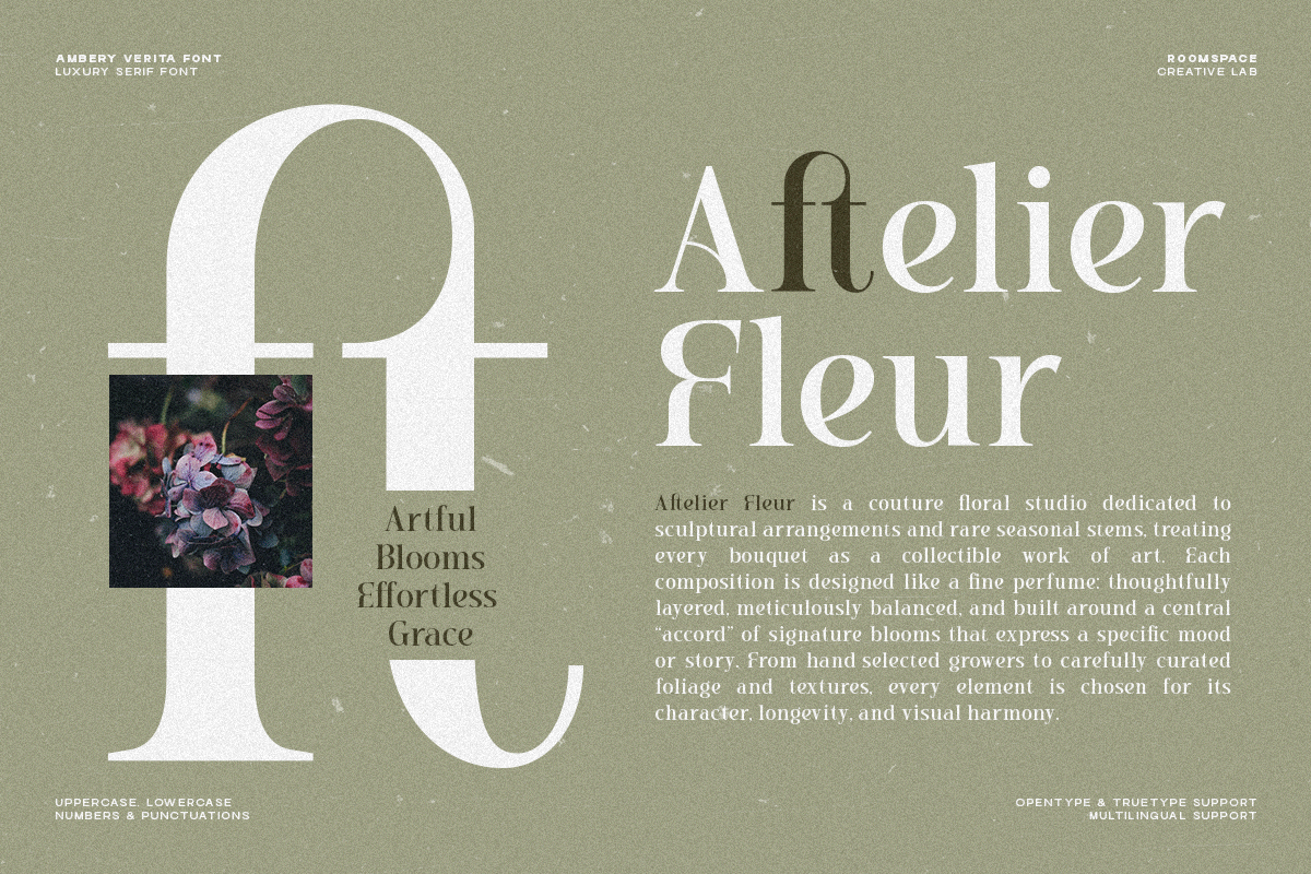Ambery Verita – Elegant Modern Serif, a Serif Font by roomspace creative lab (Photo 2 of 10)