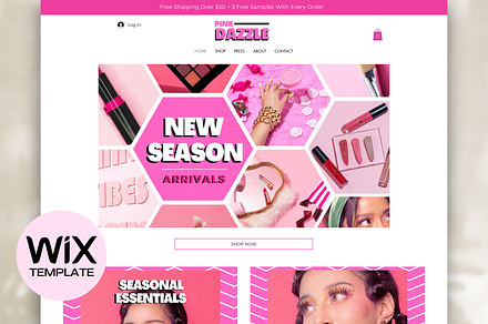 Pink E-commerce Website Theme, a Websites & App Template by Cosmic Design