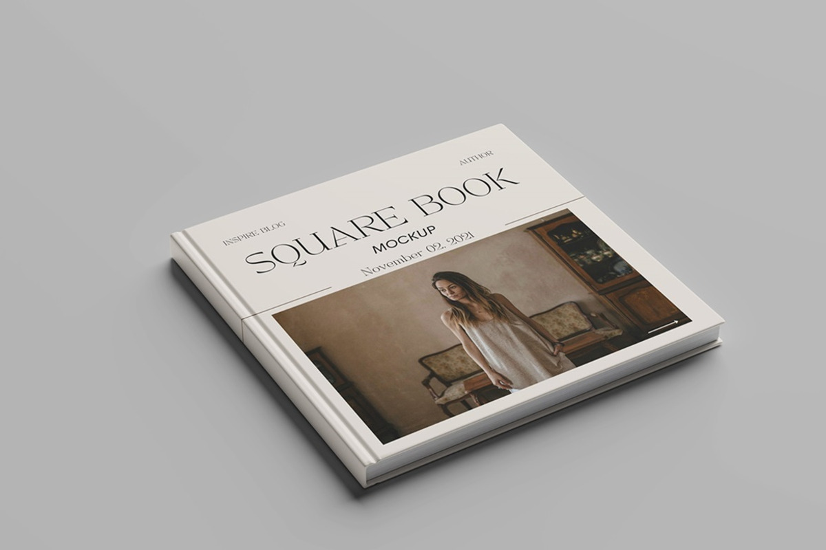 Square Book Mockup, a Books & Magazine Mockup by Tokobeta (Photo 2 of 7)