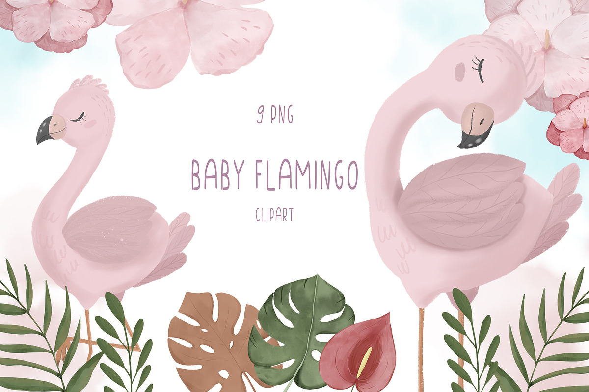 Boho flamingo pattern, a Pattern Graphic by SleptArt (Photo 1 of 6)