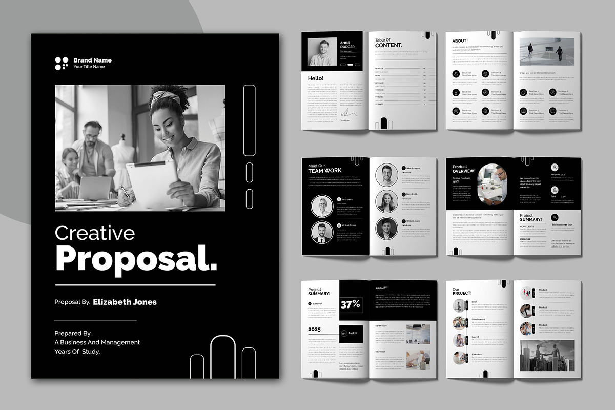 Creative Proposal Template, a Stationery Template by ContestDesign (Photo 1 of 4)