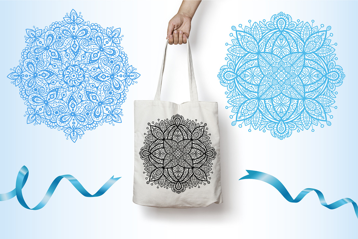 Big hand drawn Mandala set, a Decorative Illustration by natsa (Photo 14 of 14)
