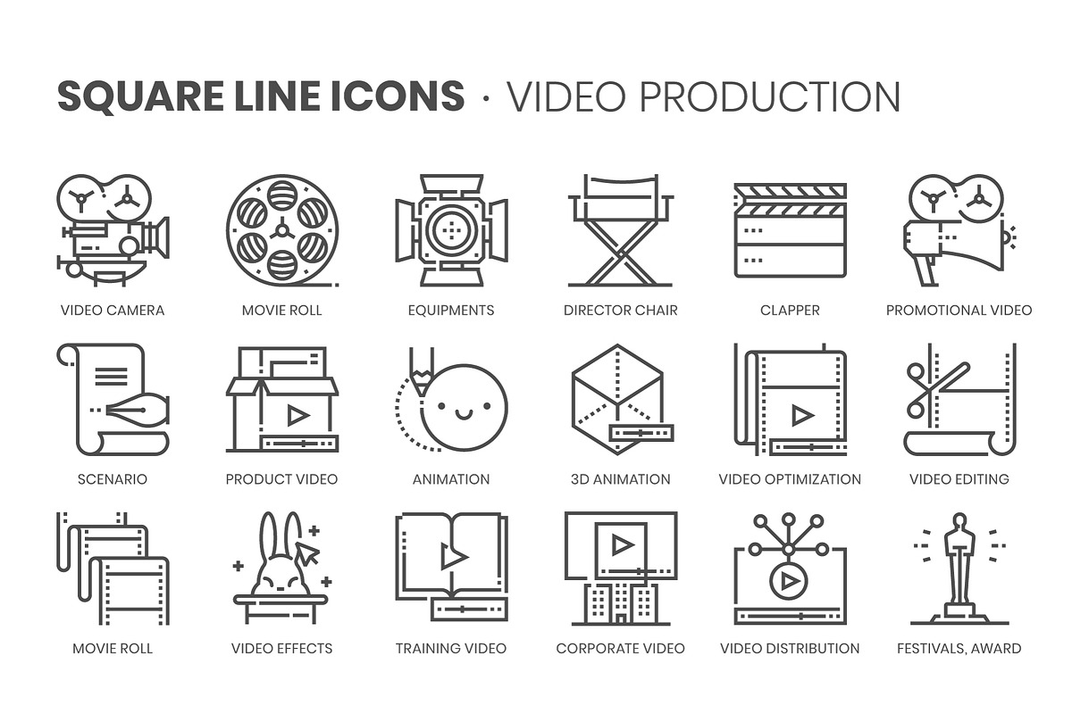 Square line icons, an Outline Icon by Howcolour (Photo 63 of 85)